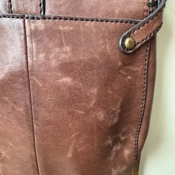 Fossil Brown Crossbody Leather Saddlebag - Picture 6 of 14
